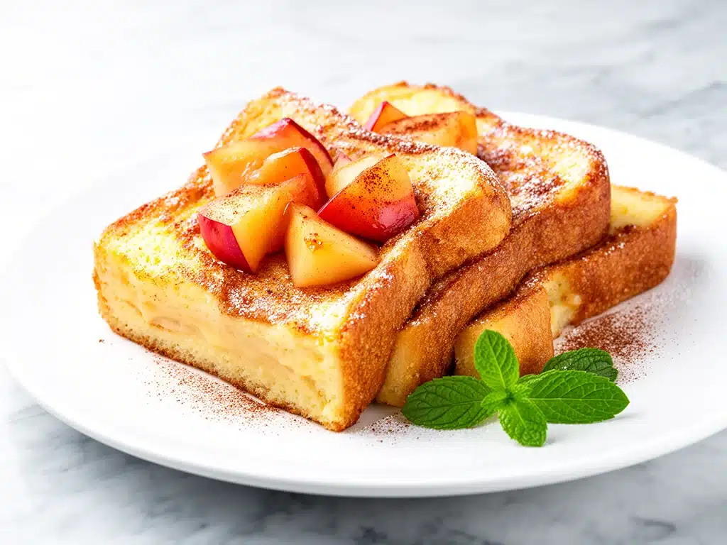 baked apple cinnamon french toast - featured image