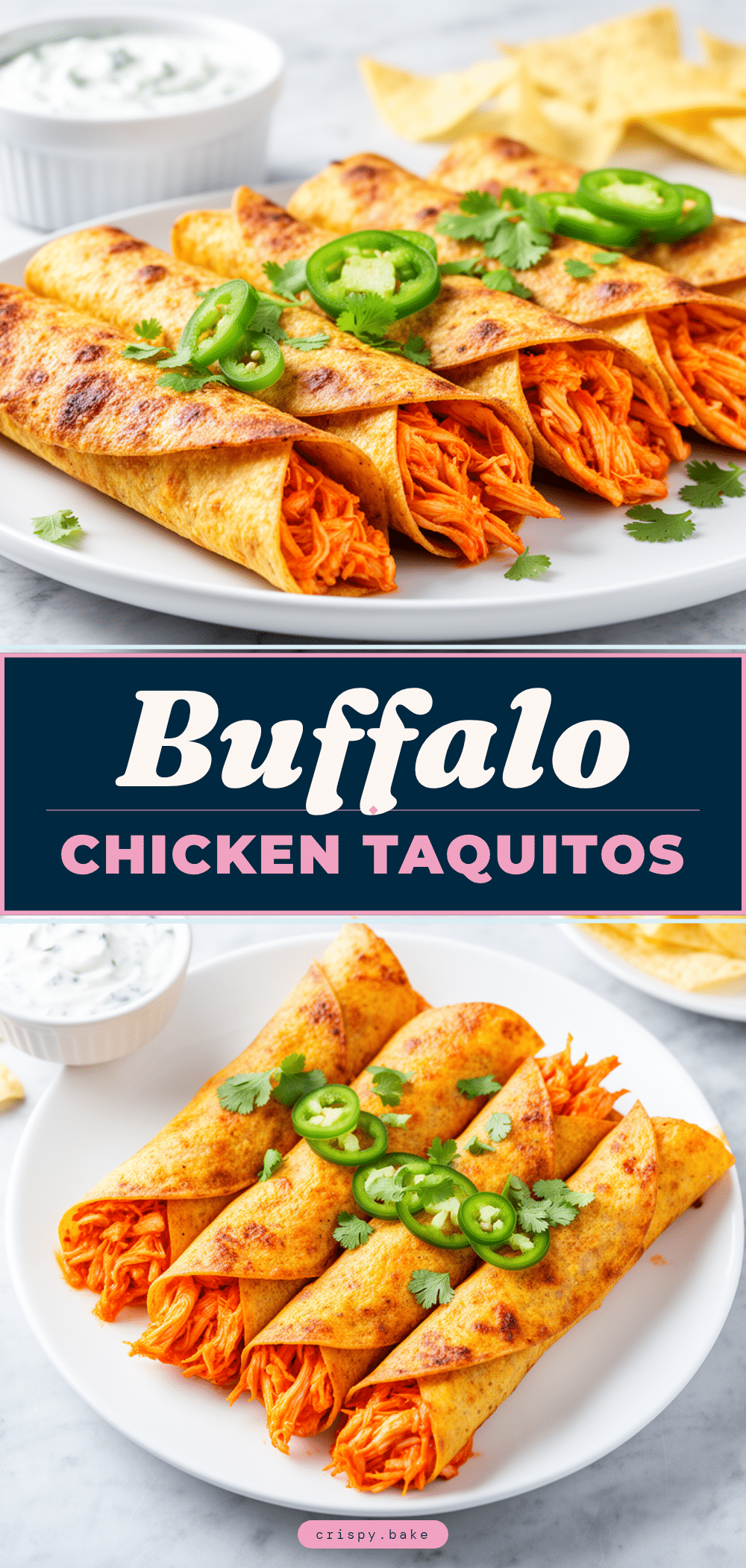 Baked Buffalo Chicken Taquitos: 10 Best Easy Appetizers 5 Baked Buffalo Chicken Taquitos recipe