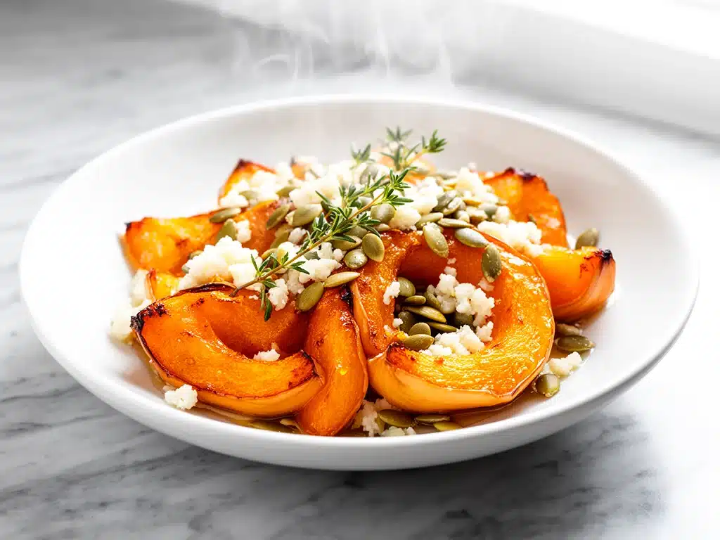 brown butter honey roasted squash - featured image
