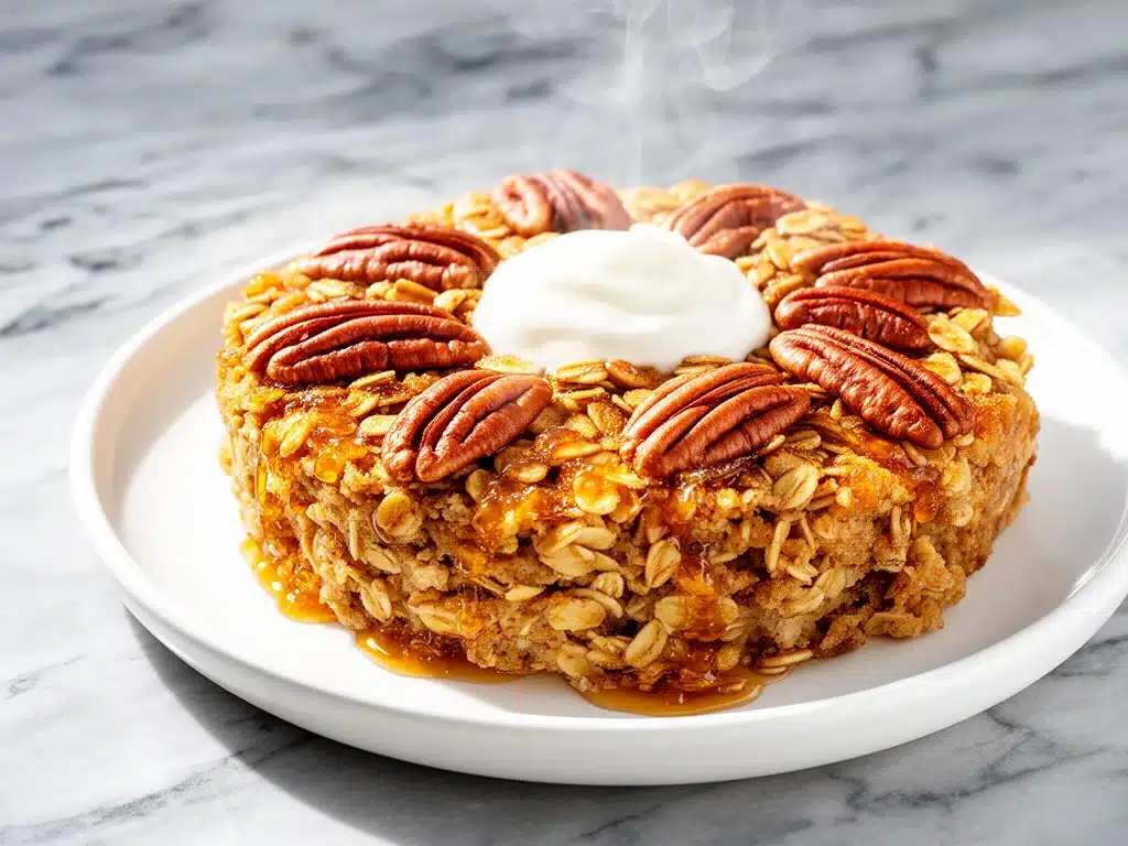 brown sugar pecan baked oatmeal - featured image