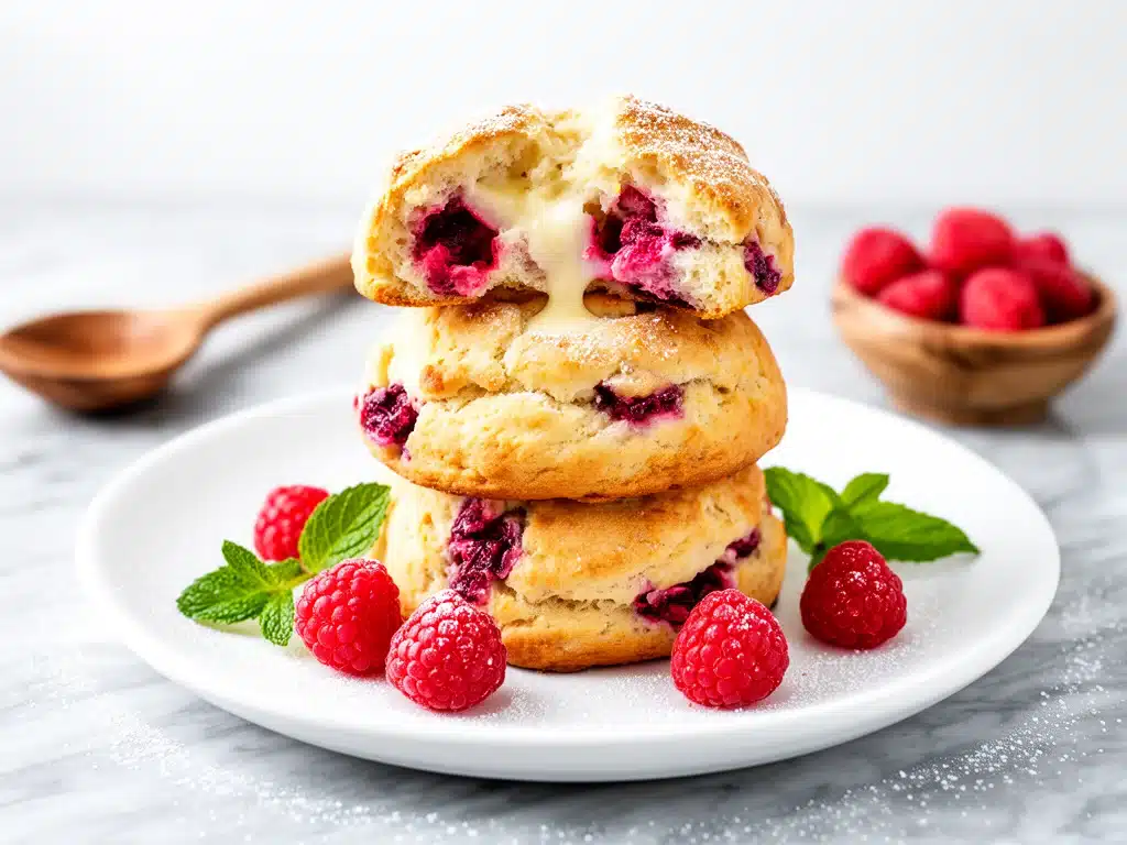 Buttery Raspberry White Chocolate Scones - featured image