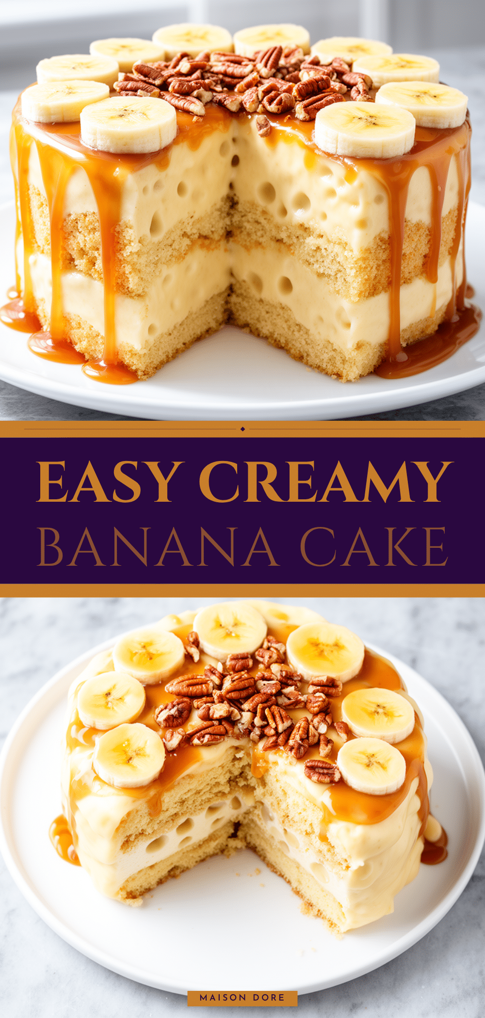 Caramel Banana Pudding Poke Cake Recipe Easy Homemade Dessert to Make on Repeat 5 caramel banana pudding poke cake recipe