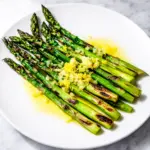 charred lemon garlic asparagus - featured image