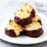 chocolate-dipped coconut macaroons - featured image