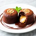 chocolate peanut butter lava cake for two - featured image