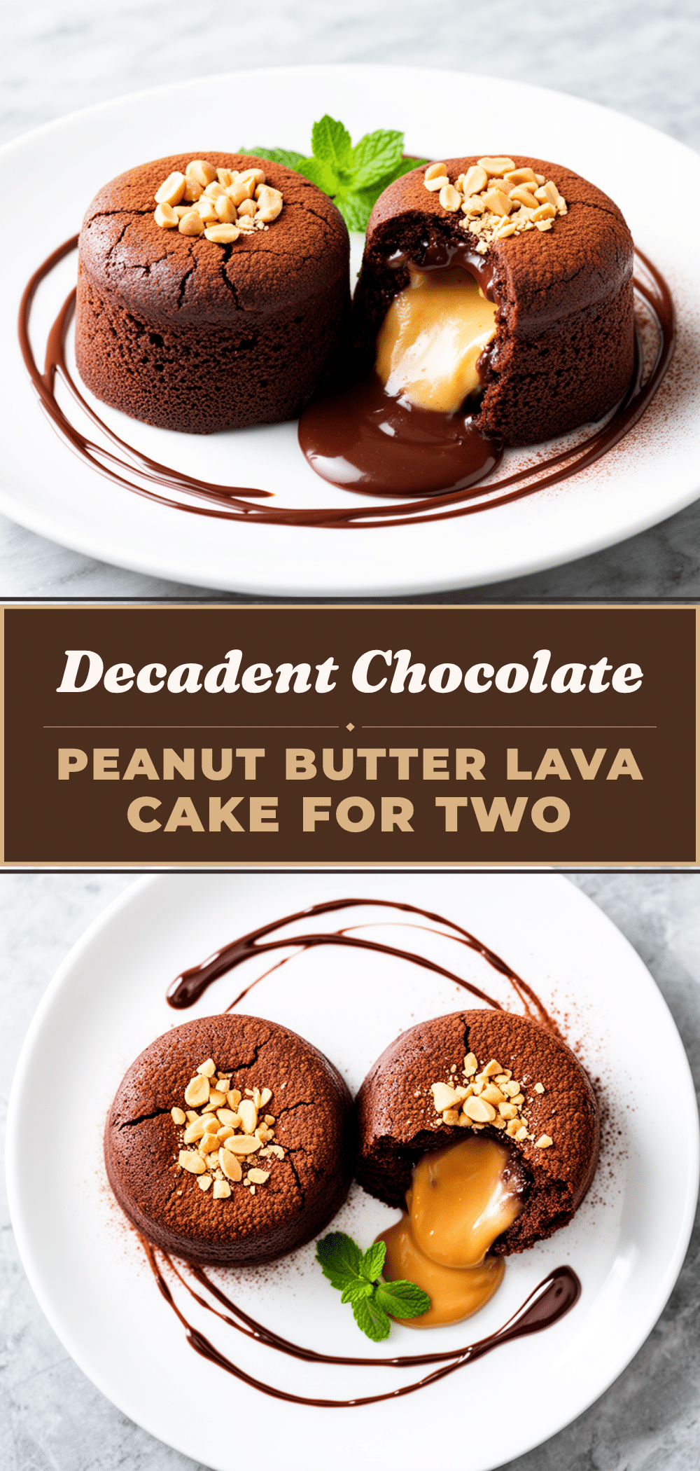 Chocolate Peanut Butter Lava Cake for Two Easy Homemade Recipe with Simple Ingredients 5 chocolate peanut butter lava cake for two recipe