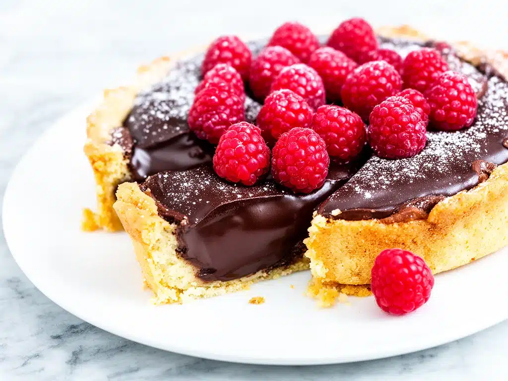 Chocolate Raspberry Truffle Tart - featured image