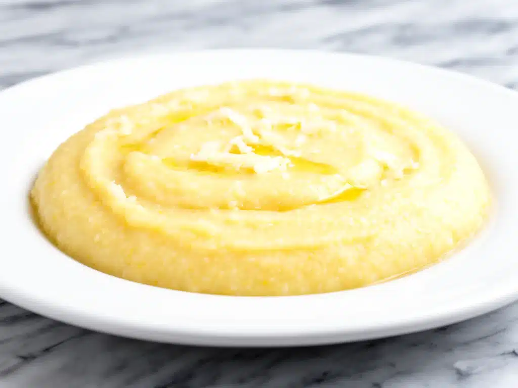creamy cheesy polenta - featured image