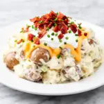 creamy loaded baked potato salad - featured image