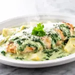 creamy spinach artichoke chicken - featured image