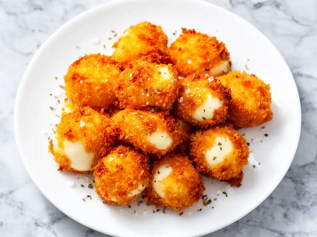 Crispy Baked Mozzarella Bites: 10 Min Easy Snack 4 crispy baked mozzarella bites preparation steps