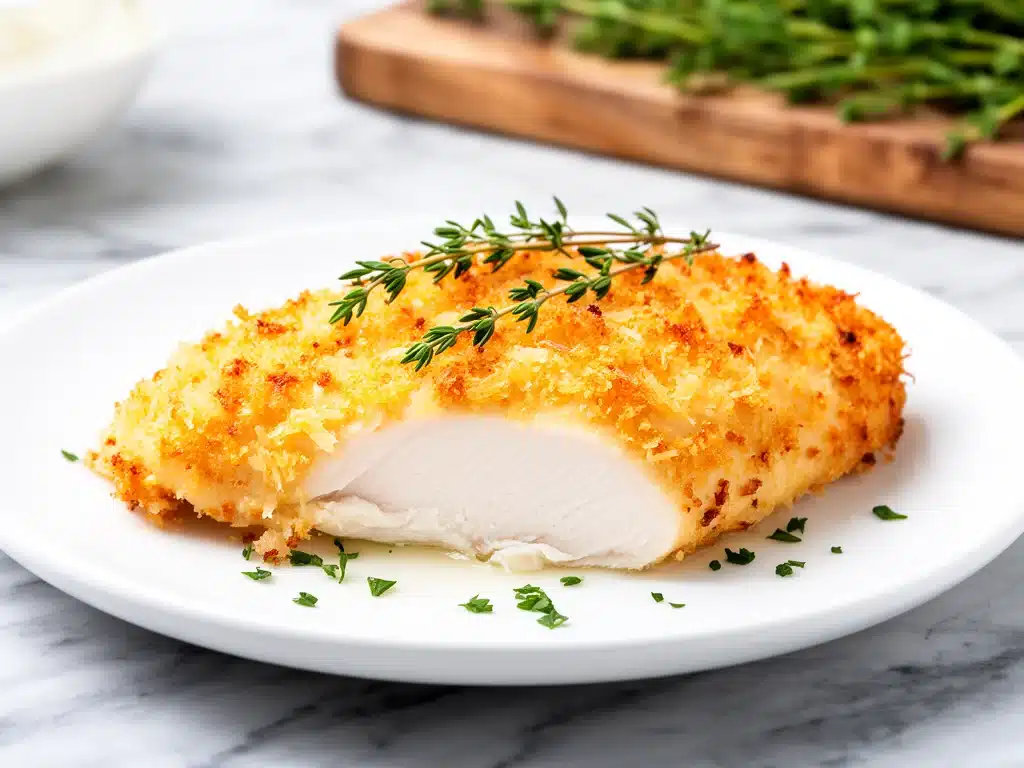 crispy parmesan crusted chicken - featured image