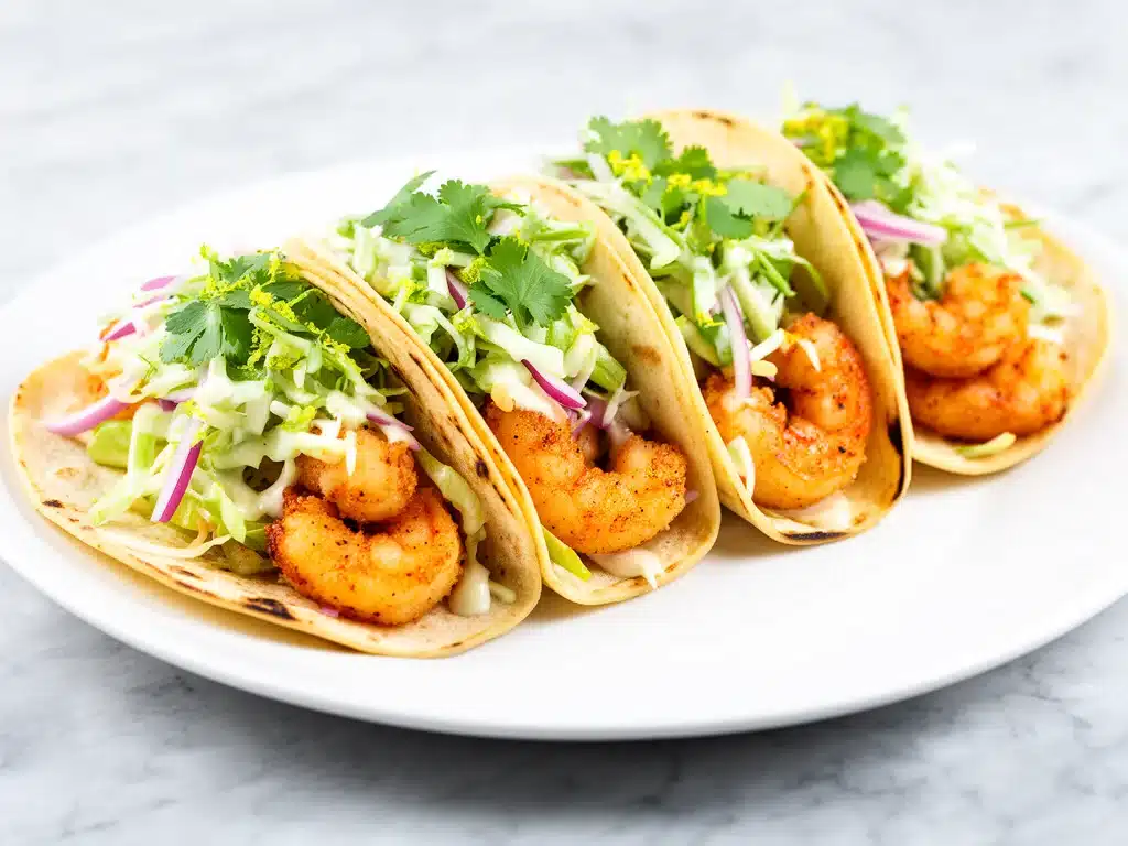 crispy shrimp tacos - featured image