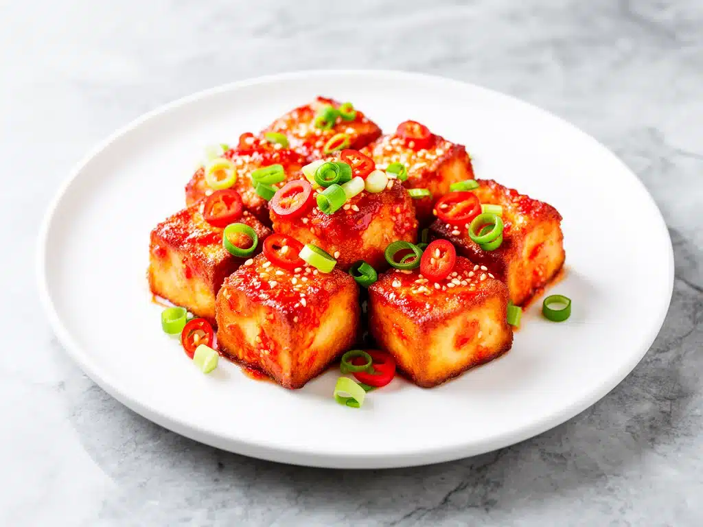 crispy sweet chili tofu - featured image
