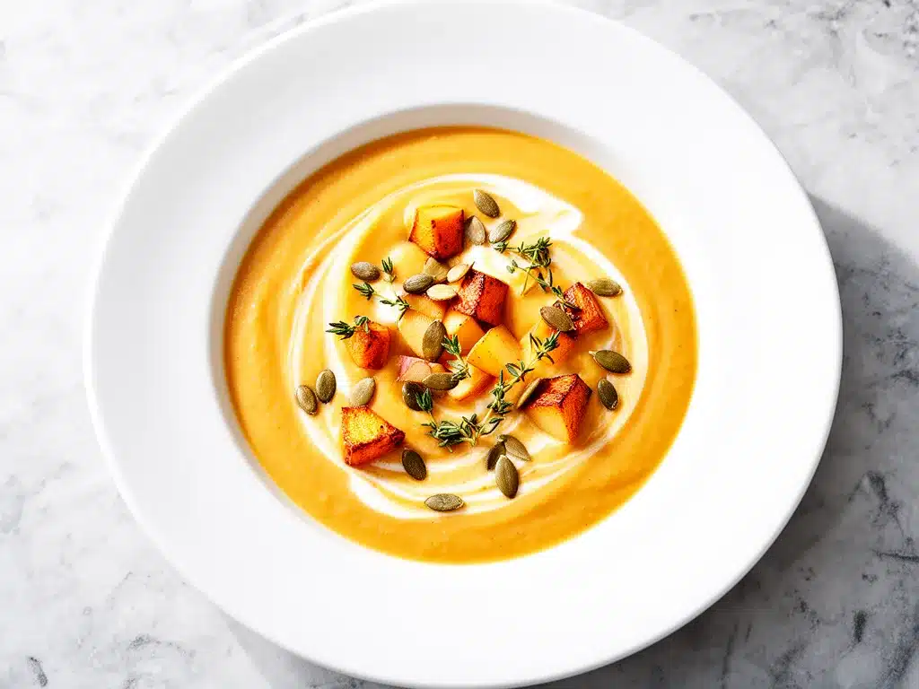 Fall Roasted Sweet Potato and Apple Soup Easy Homemade Recipe 4 fall roasted sweet potato and apple soup preparation steps