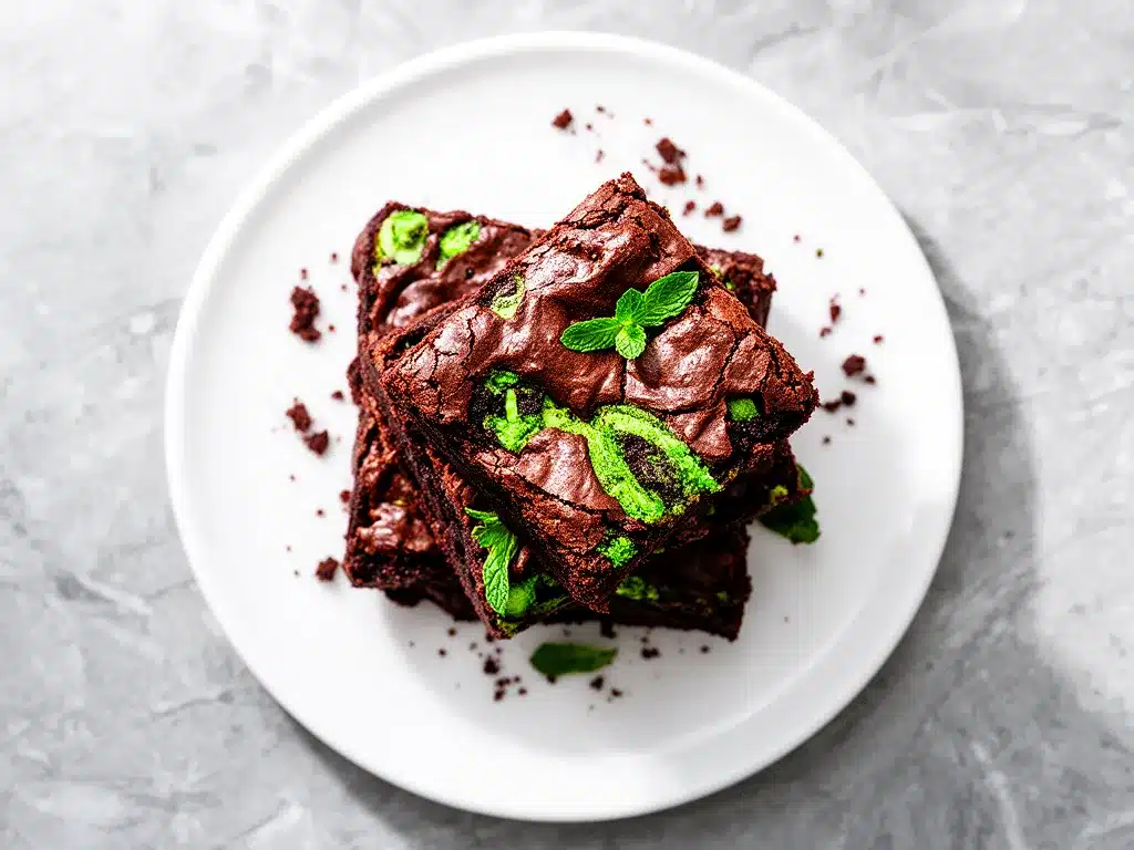 Fudgy Mint Chocolate Brownies Recipe 5 Easy Steps to Make Perfect Treats 4 fudgy mint chocolate brownies preparation steps