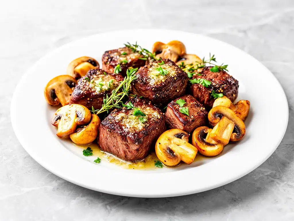 garlic butter steak tips - featured image
