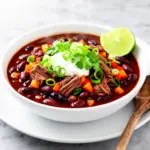 hearty slow cooker beef chili - featured image