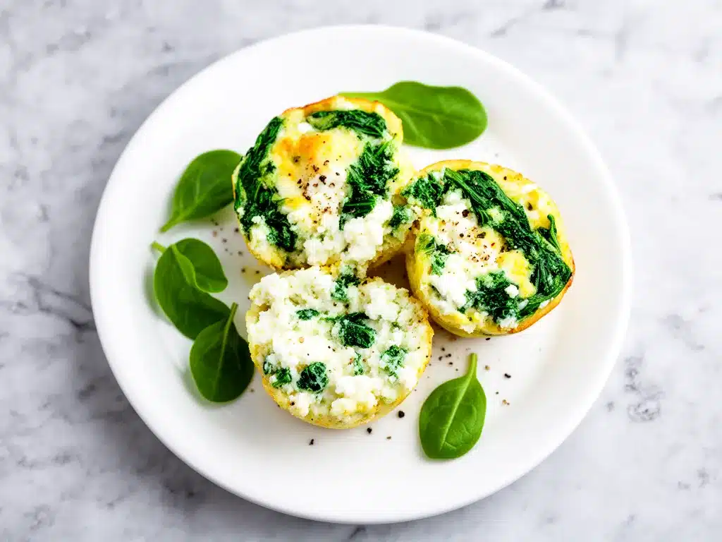 High-Protein Cottage Cheese Egg Bites with Spinach Easy Weeknight Recipe 4 high-protein cottage cheese egg bites preparation steps