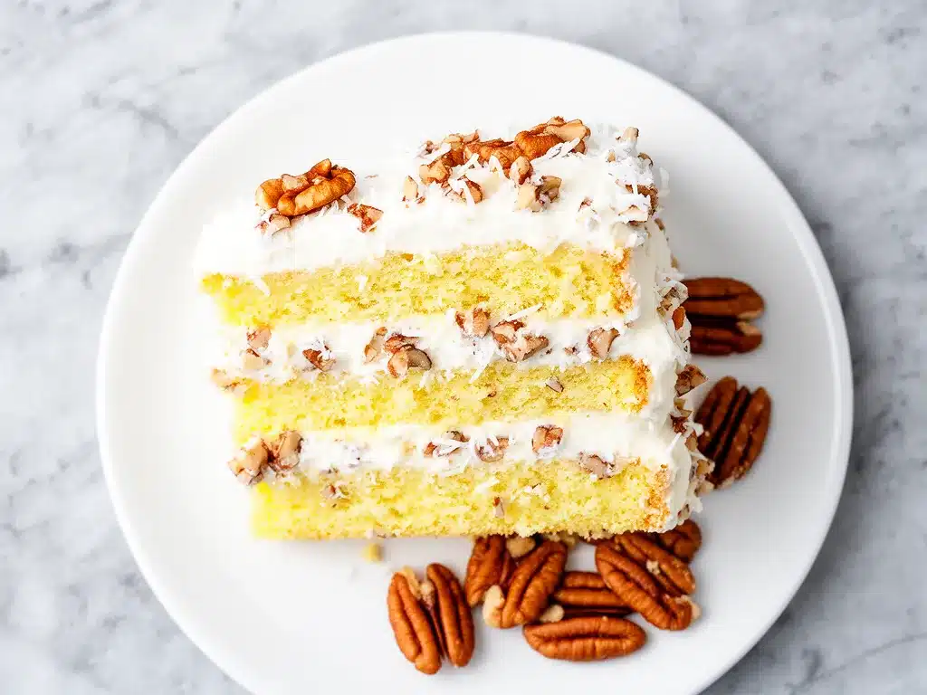 Italian Cream Cake Recipe with Coconut and Pecans Easy Homemade Dessert Everyone Loves 4 Italian cream cake recipe preparation steps