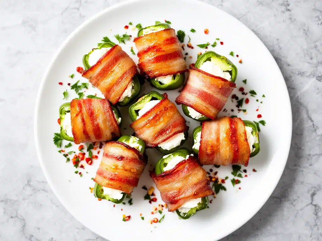 Keto Bacon-Wrapped Jalapeno Poppers Easy Cream Cheese Recipe for Busy Weeknights 4 keto bacon-wrapped jalapeno poppers preparation steps