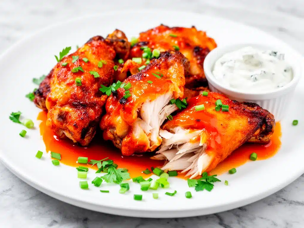keto crispy air fryer chicken wings - featured image