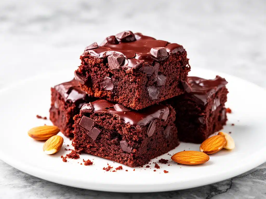 keto fudgy almond flour brownies - featured image