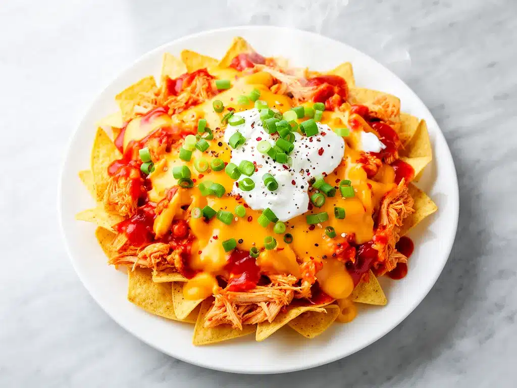 Loaded Buffalo Chicken Nachos: Easy 3-Ingredient Recipe 4 Loaded Buffalo Chicken Nachos preparation steps