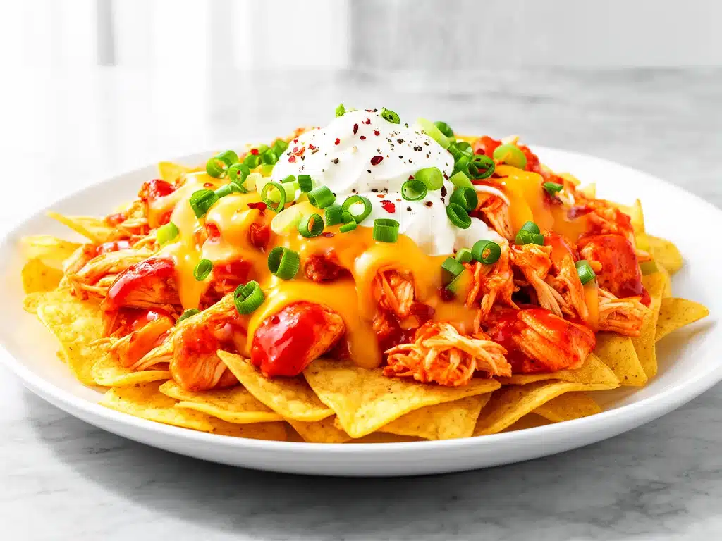 Loaded Buffalo Chicken Nachos - featured image