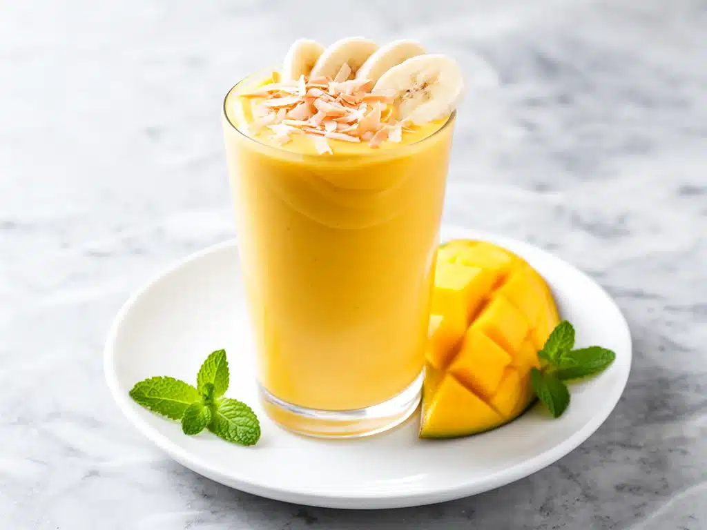 Home 1 mango banana coconut smoothie - featured image