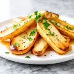 maple glazed roasted parsnips - featured image