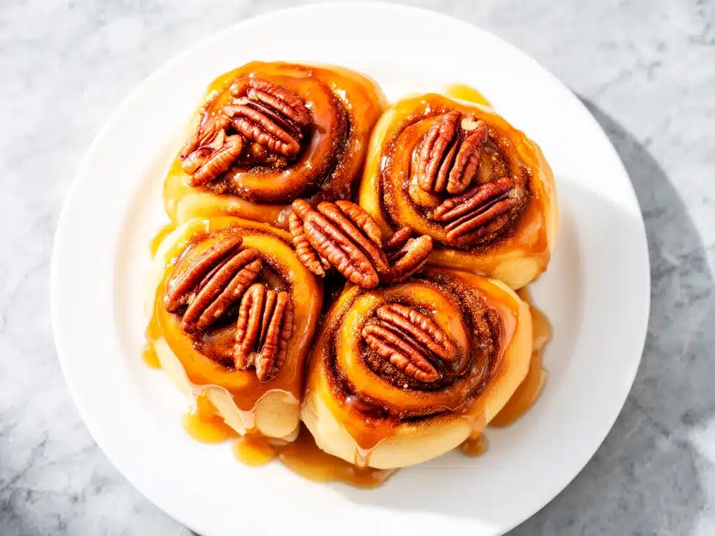 Maple Pecan Sticky Buns Recipe Easy Gooey Maple Glaze Tutorial 4 maple pecan sticky buns preparation steps