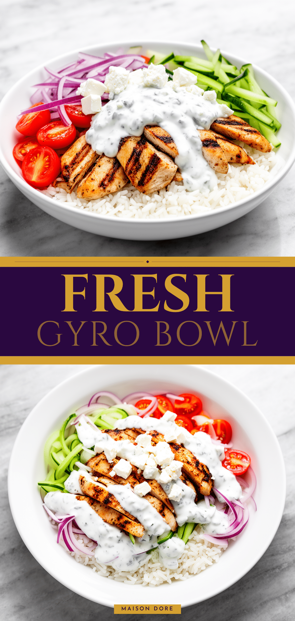 Mediterranean Chicken Gyro Bowls: 5 Easy Weeknight Dinners 5 Mediterranean Chicken Gyro Bowls recipe