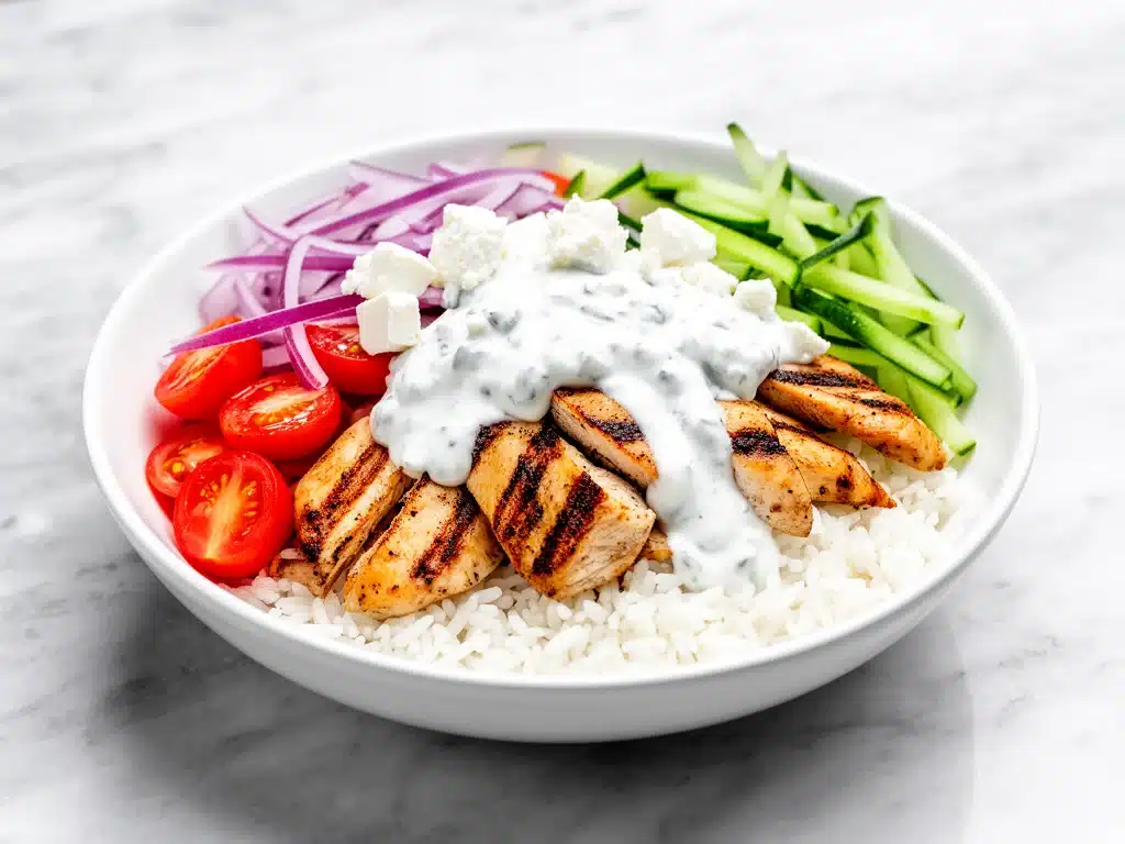 Mediterranean Chicken Gyro Bowls - featured image