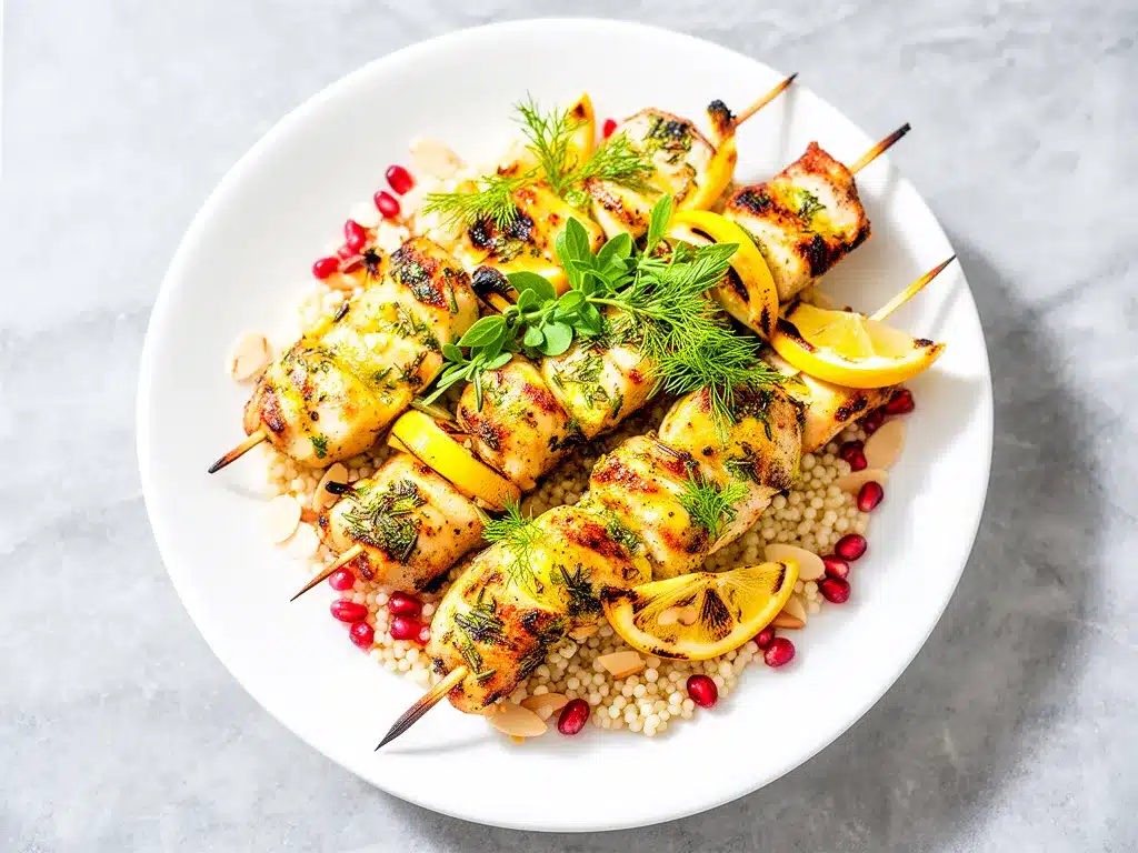 Mediterranean Lemon Herb Grilled Chicken Skewers Easy Weeknight Recipe 4 Mediterranean lemon herb grilled chicken skewers preparation steps