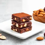 no-bake chocolate almond date bars - featured image