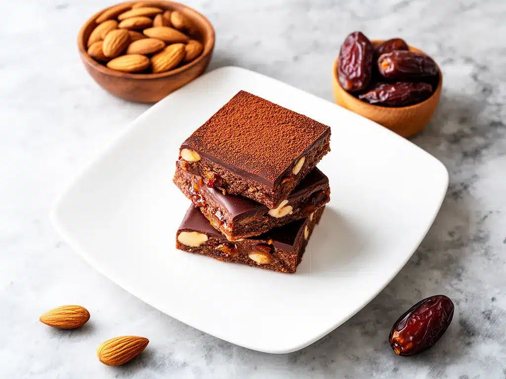 No-Bake Chocolate Almond Date Bars: Easy 5-Ingredient Snack 4 no-bake chocolate almond date bars preparation steps