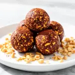 no-bake chocolate peanut butter energy balls - featured image