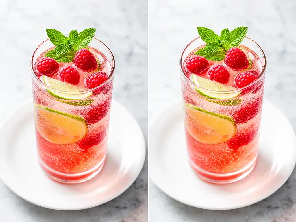 Raspberry Lime Sparkling Mocktail Recipe Easy Refreshing Drink for Busy Weeknights 4 Raspberry Lime Sparkling Mocktail preparation steps