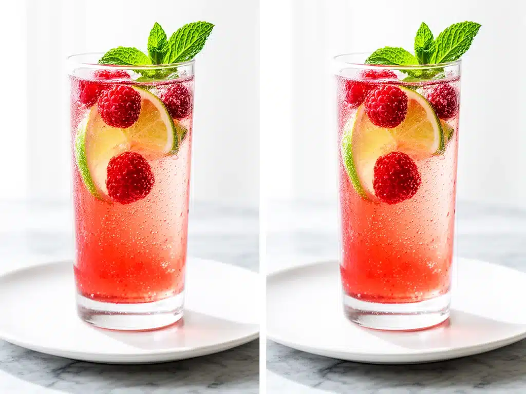 Raspberry Lime Sparkling Mocktail - featured image