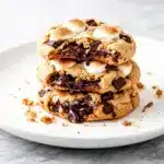 s’mores stuffed cookies - featured image