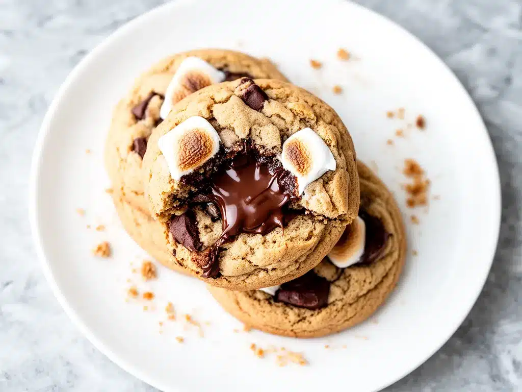 S’mores Stuffed Cookies Recipe Easy Gooey Centers Everyone Loves 4 s’mores stuffed cookies preparation steps