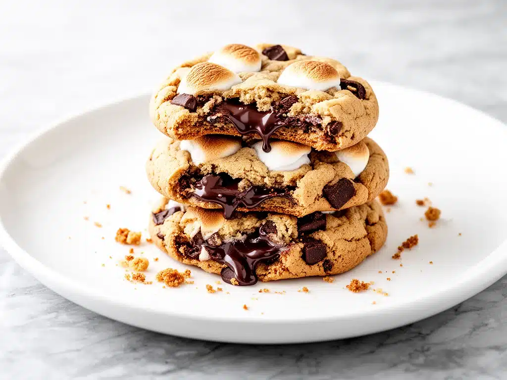 s’mores stuffed cookies - featured image