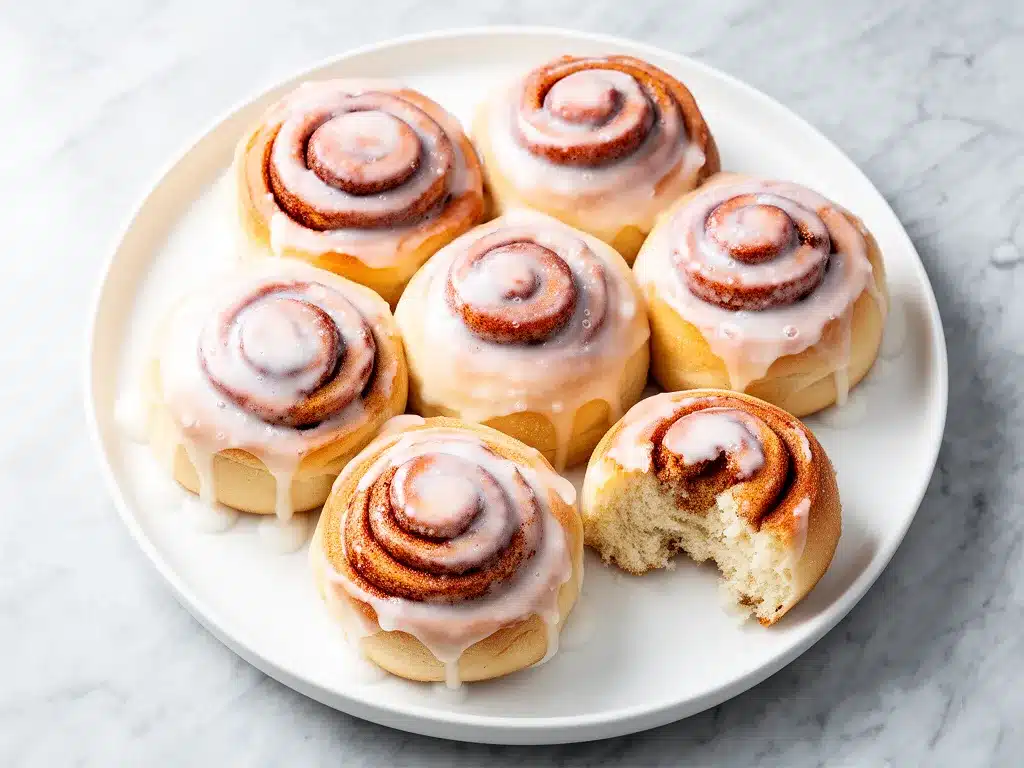 Soft Glazed Cinnamon Rolls: Easy 1-Hour Recipe 4 soft glazed cinnamon rolls preparation steps