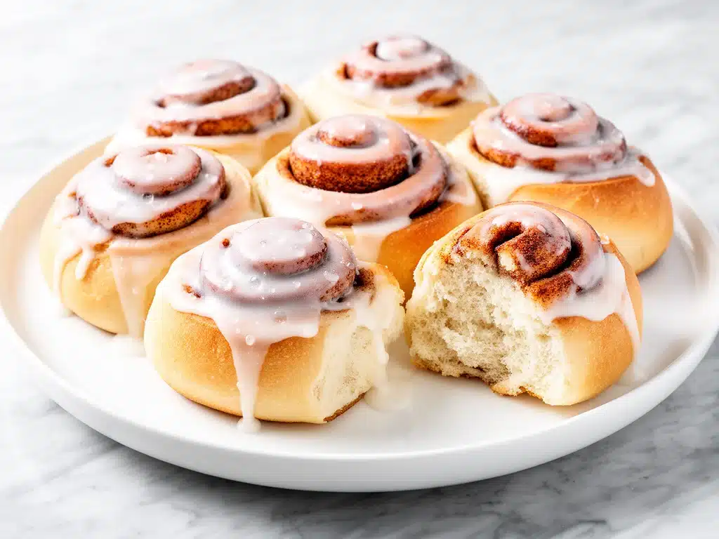soft glazed cinnamon rolls - featured image