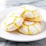 soft lemon crinkle cookies - featured image