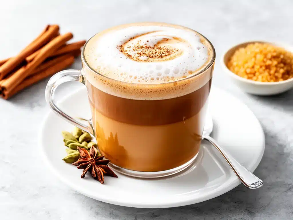 spiced brown sugar chai latte - featured image