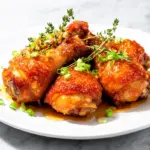 sticky honey bourbon chicken - featured image