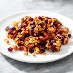 sweet and salty homemade trail mix clusters - featured image
