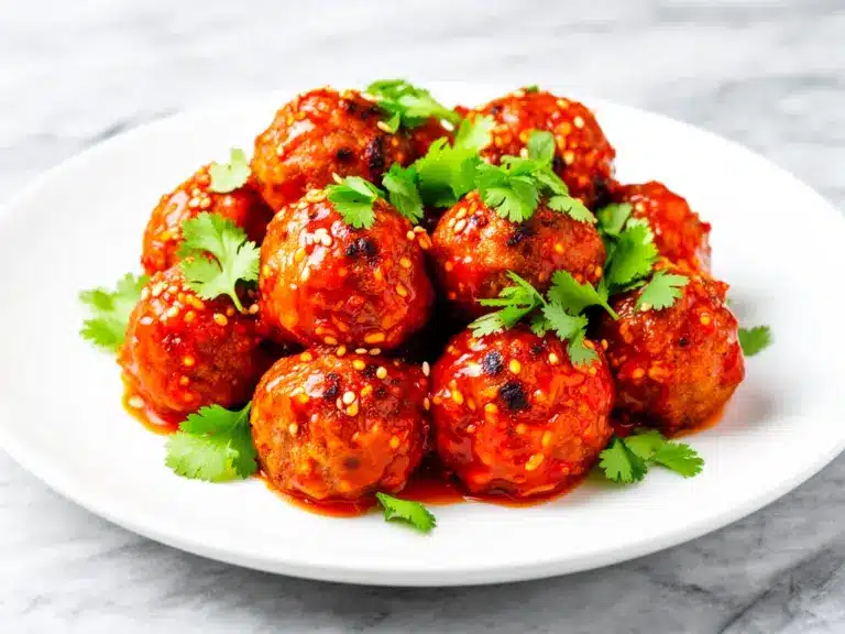 Home 5 sweet chili glazed cocktail meatballs - featured image